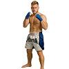 FIGHT-FIT - Muay Thai Shorts / Weiss-Blau