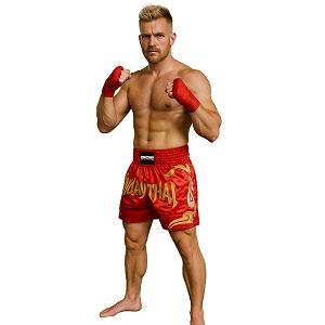 FIGHTERS - Muay Thai Shorts / Rot-Gold / Medium
