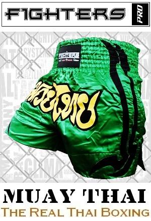 FIGHTERS - Muay Thai Shorts / Grün / XL